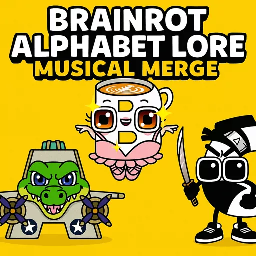 Brainrot Alphabet Lore: Musical Merge Logo