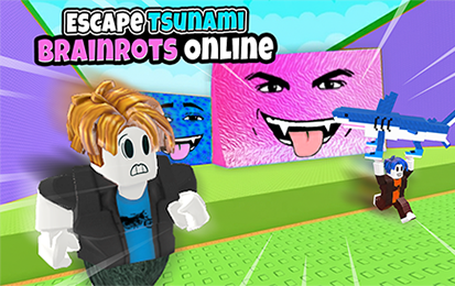 Escape Tsunami Brainrots Online Logo