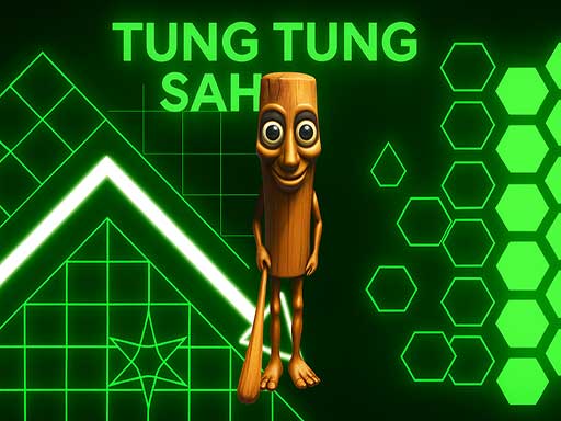 Tung Tung Sahur in Geometry Dash Logo